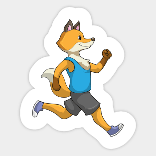 Fox as Runner at Running Sticker